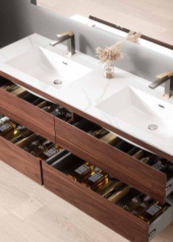 Walnut Solid Wood Vanity