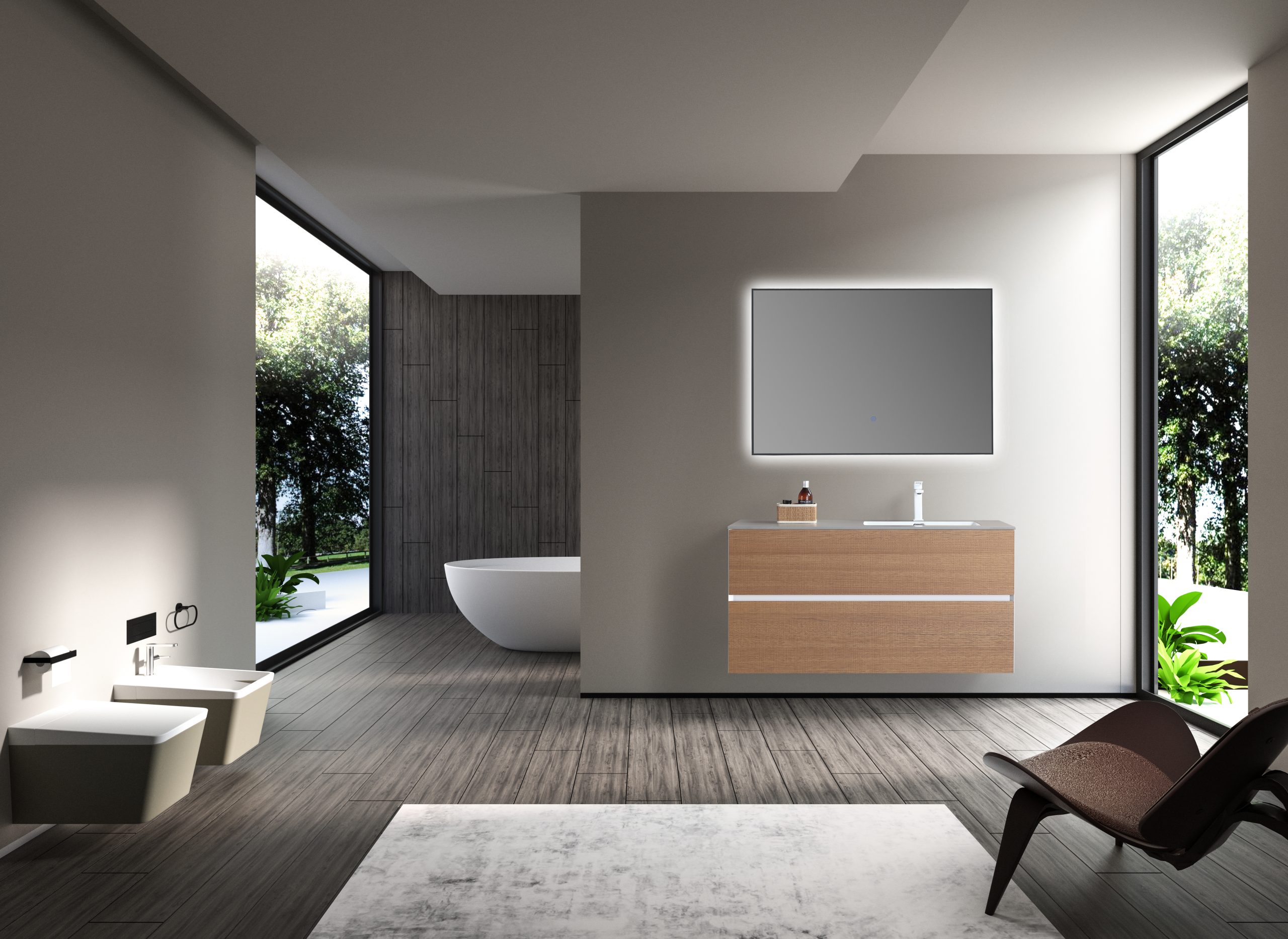 Modern Wall Mounted Bathroom Vanities Manufacturer