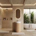 Floor Standing Fluted bathroom vanity