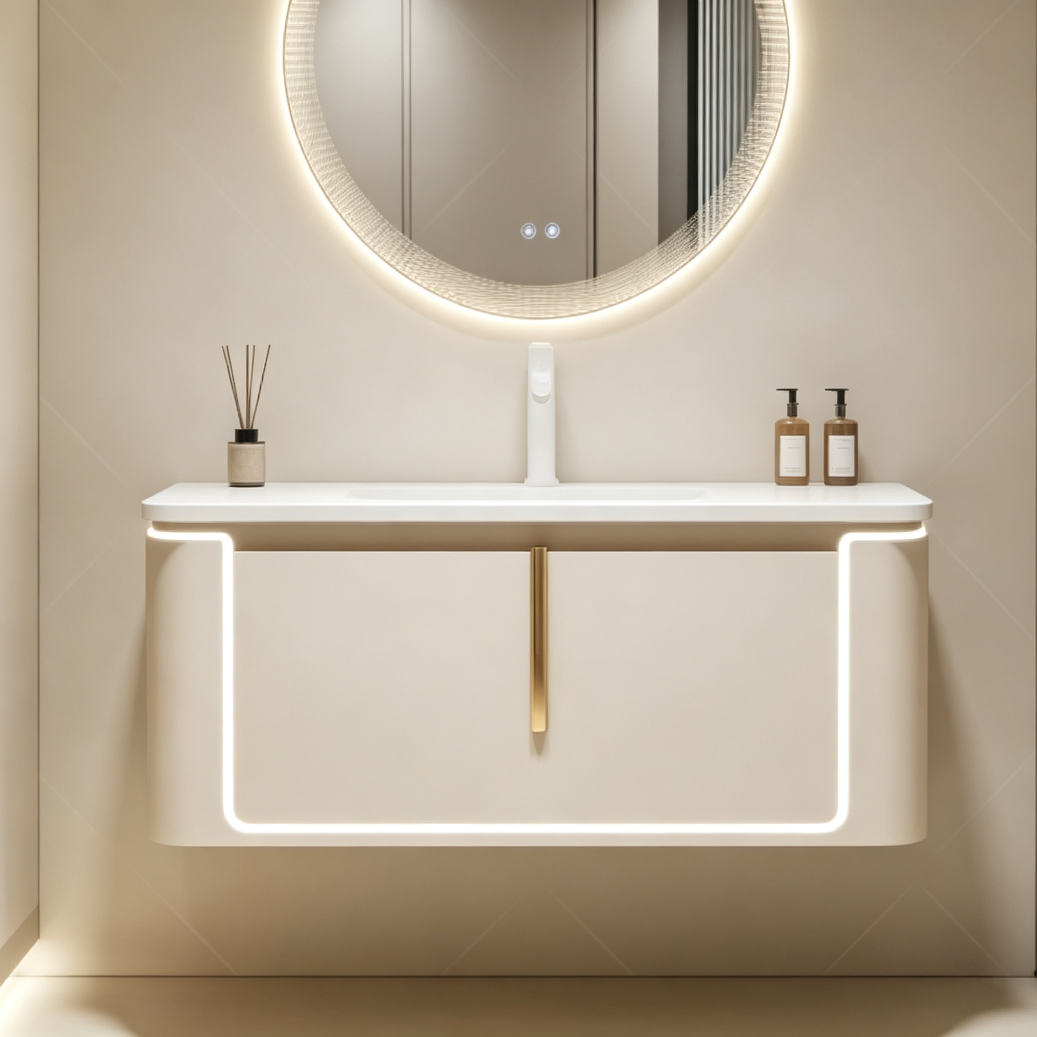 Modern Minimalist Floating Bathroom Vanity
